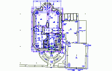 Bauaufnahmen - CAD-Pläne mit Bemassung –  Grundriss von Villa