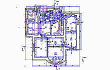 Bauaufnahmen - CAD-Pläne mit Bemassung –  Familienhaus - Erdgeschoss – Grundriss mit Bemassung