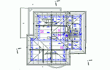 Bauaufnahmen - CAD-Pläne mit Bemassung –  Familienhaus -  Dachstuhl– Grundriss