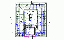 Architektur- und  Gebäudeaufnahmen –  Pfarre in Roprachtice –  Dachstuhlplan - Erste Ebene