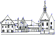 Kloster - Gebäudeaufmaß –  Minorite Kloster in Český Krumlov ( Krumau  ) – Fassadenpläne - Architekturvermessung