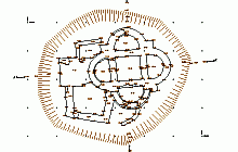 Kloster - Gebäudeaufmaß –  Sazava Kloster – Fundamente der Hl. Kreuz-Kirche