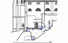 Kloster - Gebäudeaufmaß –  Sazava Kloster – St. Prokop Höhle - Querschnitt - Architekturvermessung