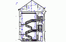 Gebäudeaufnahmen -  Querschnitt – DWG – Karlova str. in Prag