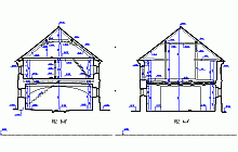 Measured building surveys – the rural homestead – cross section