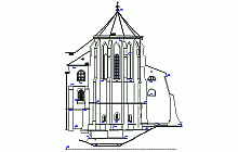 Measured building plans – the Sazava Monastery, the St. Procopius church – elevation