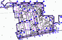 Measured building surveys - drawing DWG – The Prague Castle – floor plan of excavations