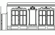 Measured building surveys – The Nostic Palace in Prague – interior elevation